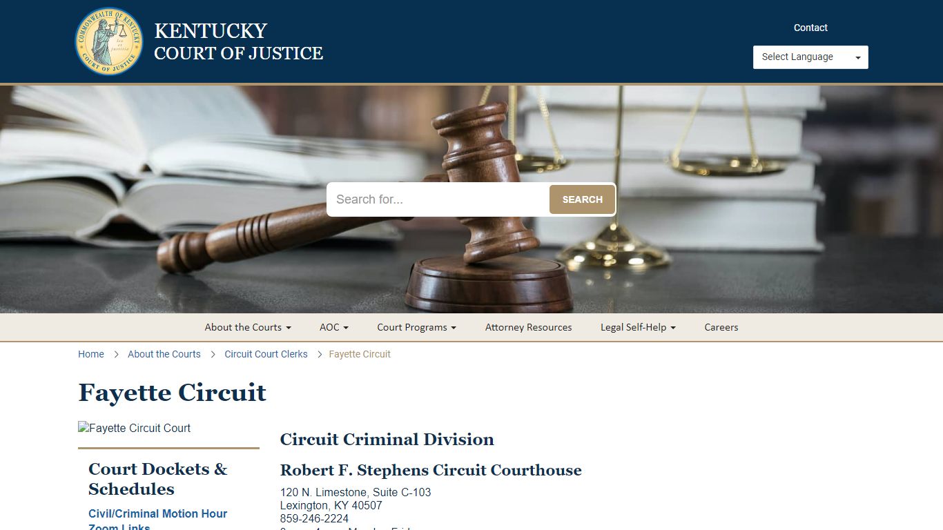 Fayette Circuit - Kentucky Court of Justice